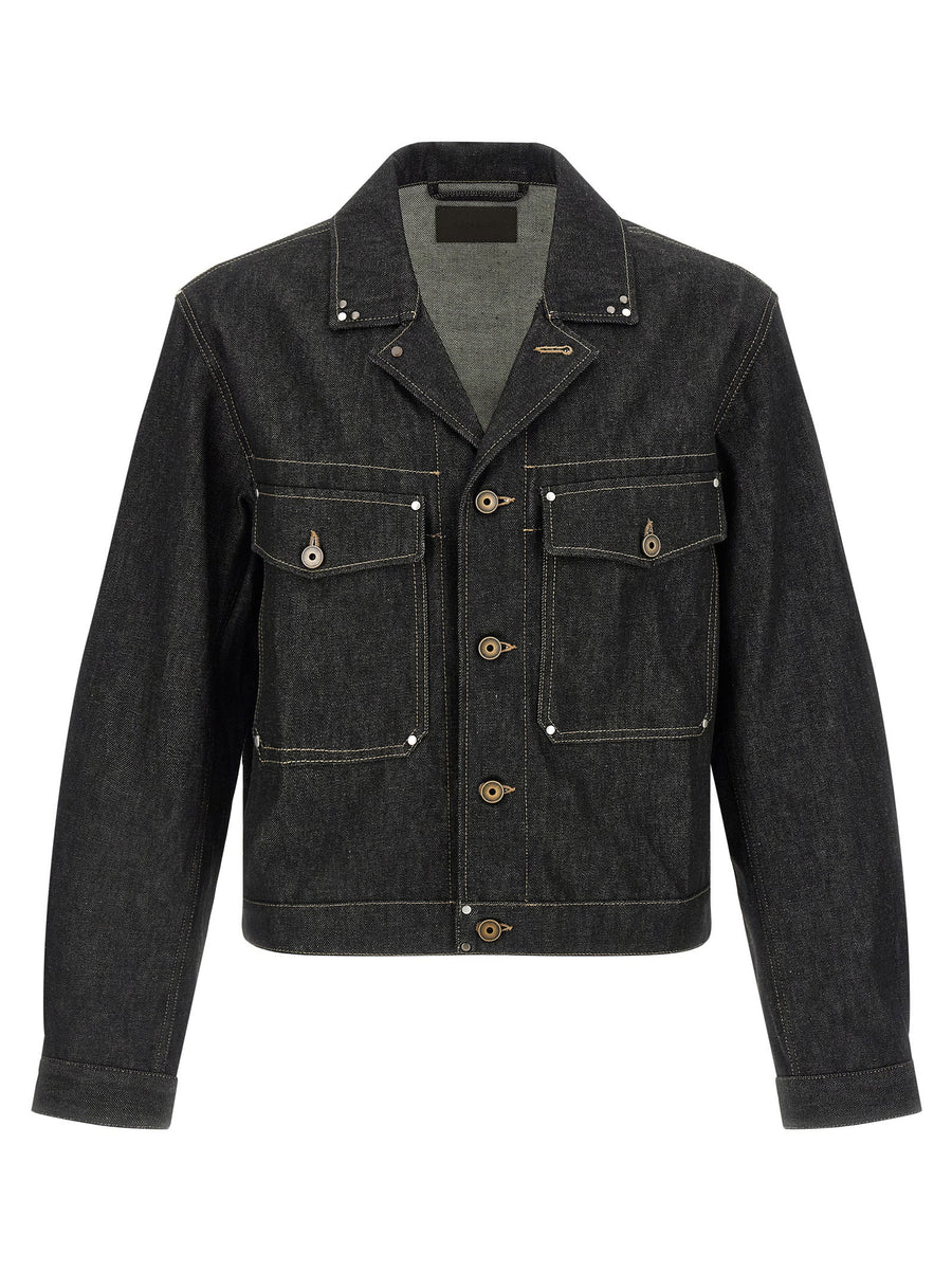 Lemaire Heavy Denim Trucker Jacket — Black