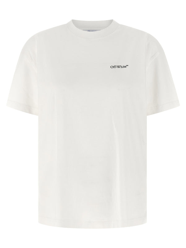 تيشيرت Off White بطبعة شعار قطن - أبيض