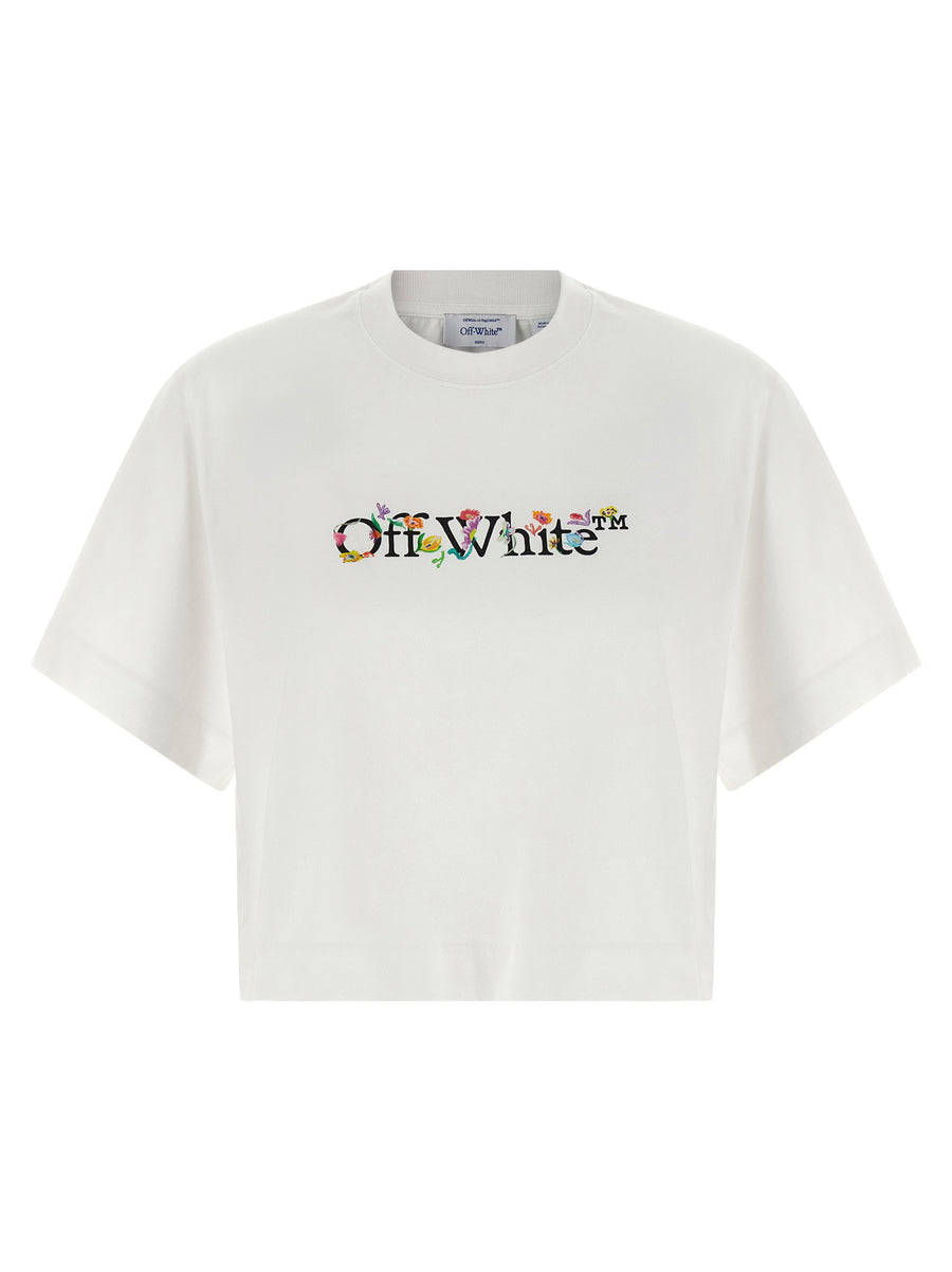 Off White Bookish Glowing Flower T-shirt