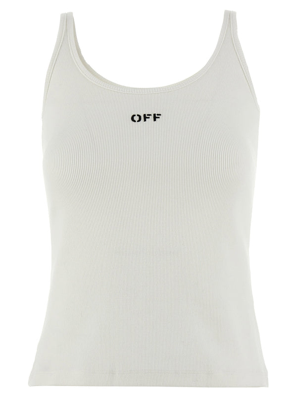 Off White tank top in white