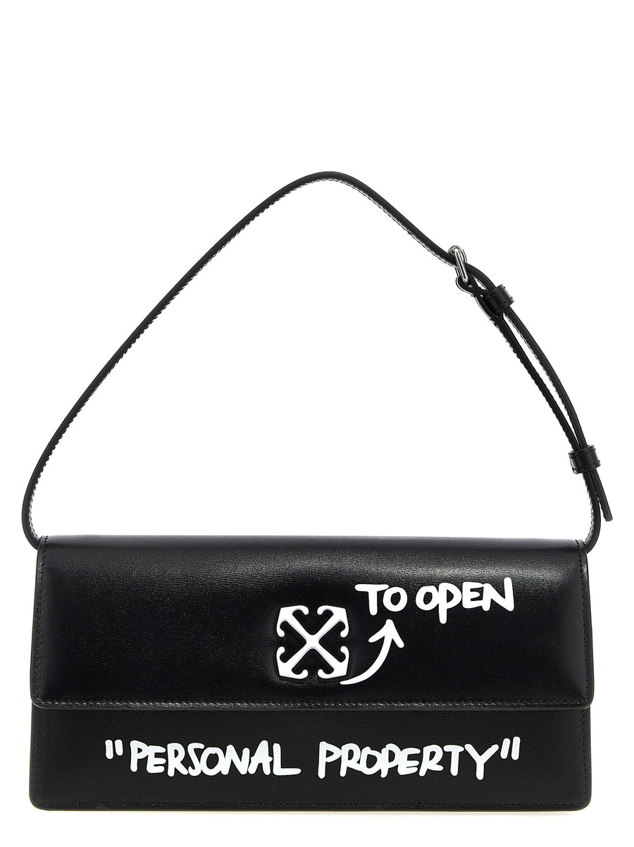 Off White Shoulder Bag — Black