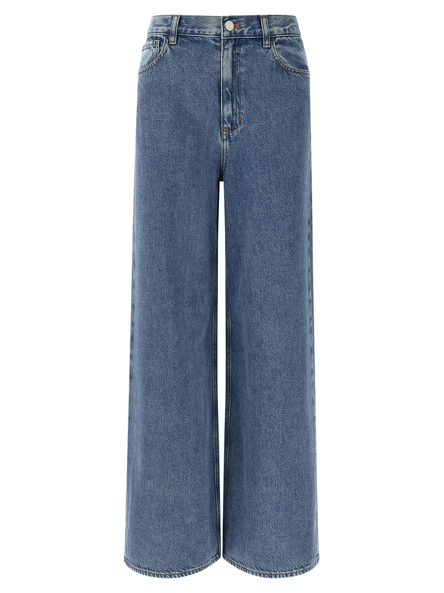 Theory High-Waisted Wide-Leg Jeans — Blue