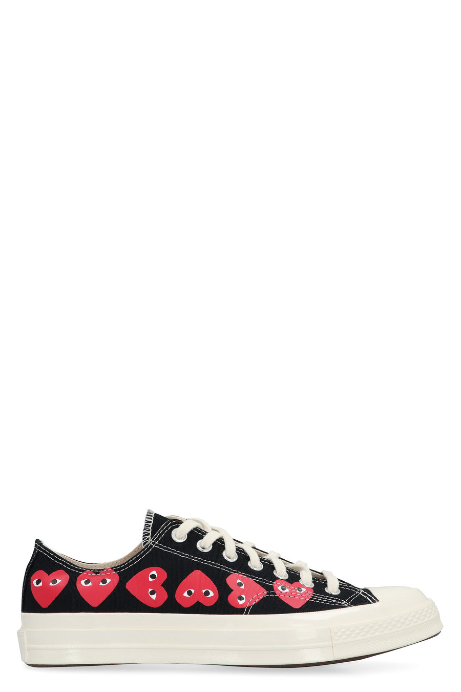 Converse X Comme Des Garçons Play Chuck 70 Sneakers Black Canvas Trainers