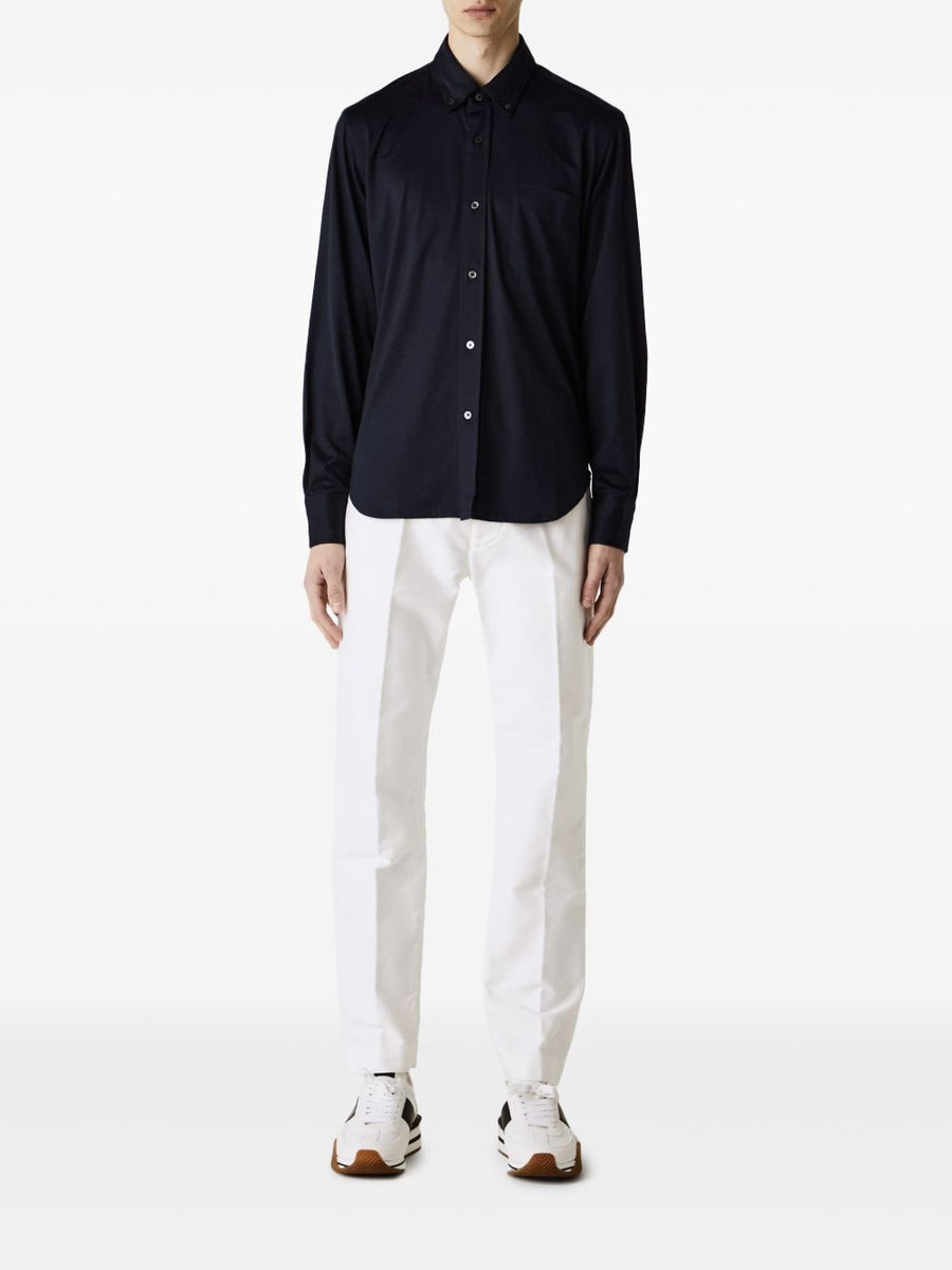 Shirt Silk-Cotton Blue