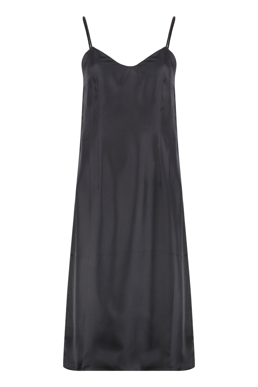 Silk Mini Dress Black