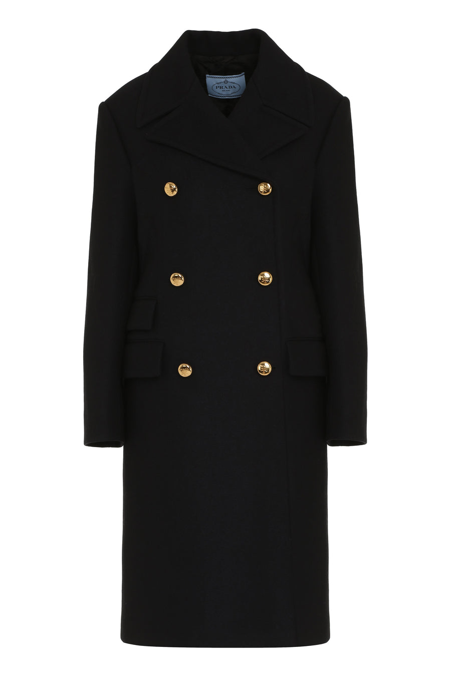 Coat Virgin Wool Blue Double Breasted & Peacoats