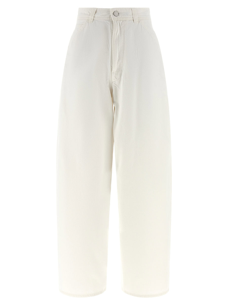 Lemaire Wide-Leg Cotton Denim Jeans — Cream