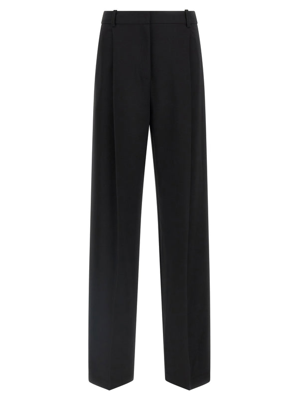 Elisabetta Franchi Fluid Cady Trousers — Black