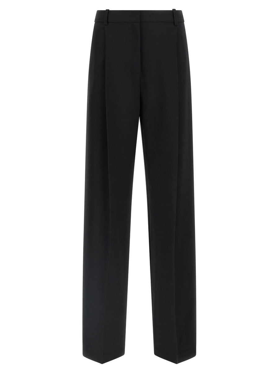Elisabetta Franchi Fluid Cady Trousers — Black