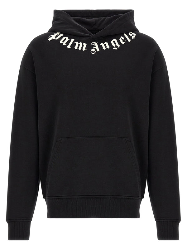 Palm Angels شعار-مطبوع هودي — أسود