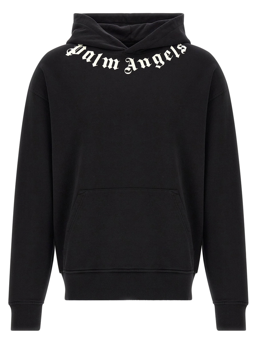 Palm Angels شعار-مطبوع هودي — أسود