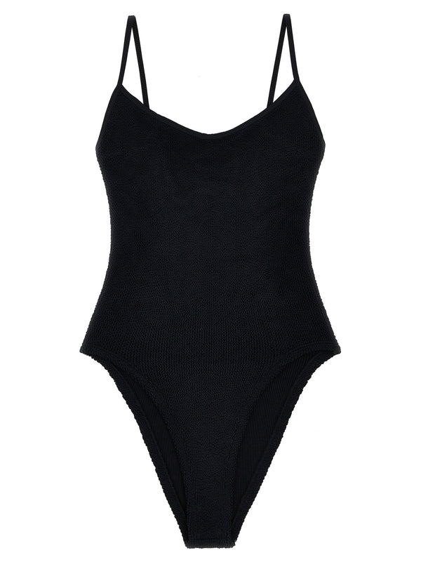 Hunza G Pamela One-Piece Swimsuit — Black