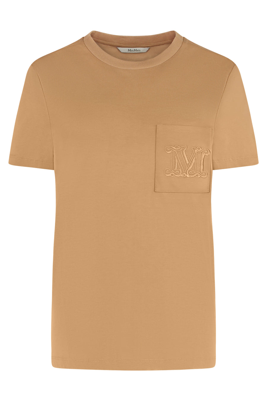 Max Mara Papaia Cotton Crew-Neck T-Shirt Camel T-shirts & Jerseys