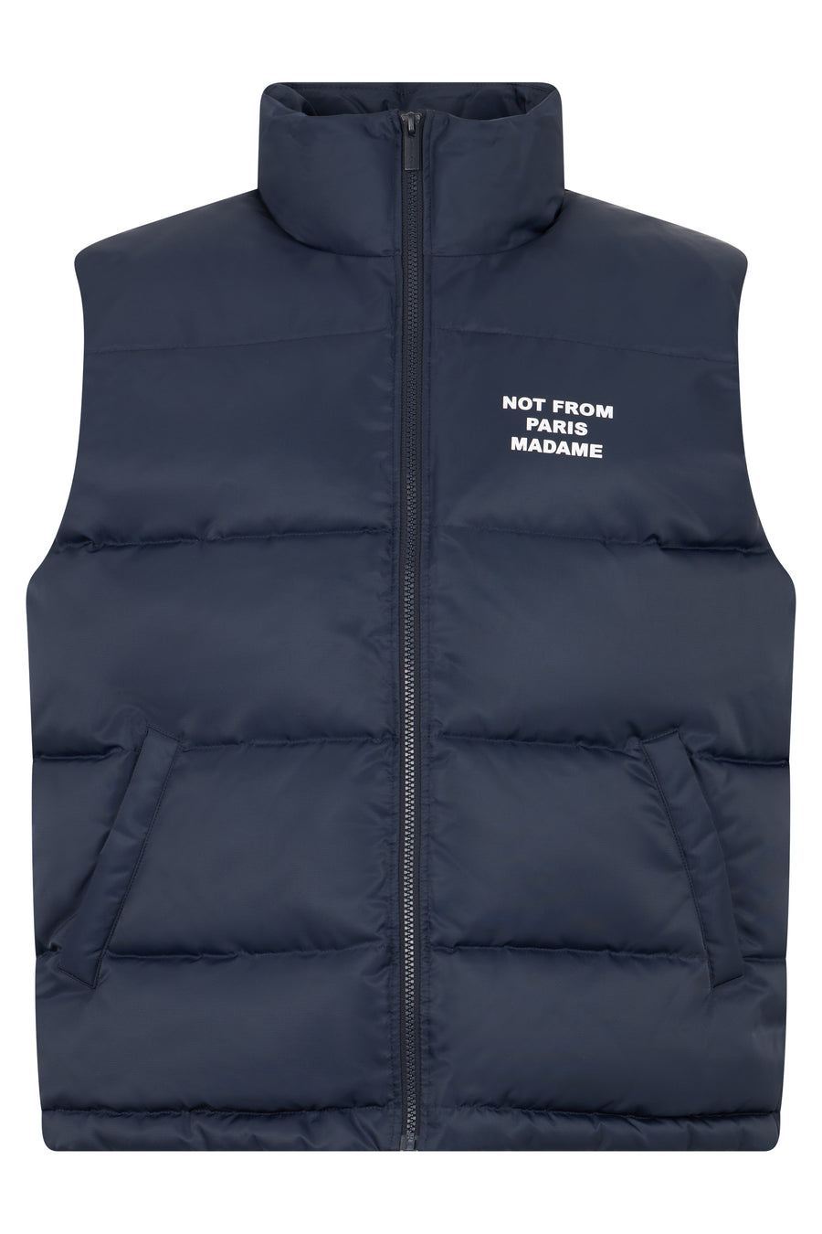 Padded Gilet Navy Polyamide Waistcoats & Gilets