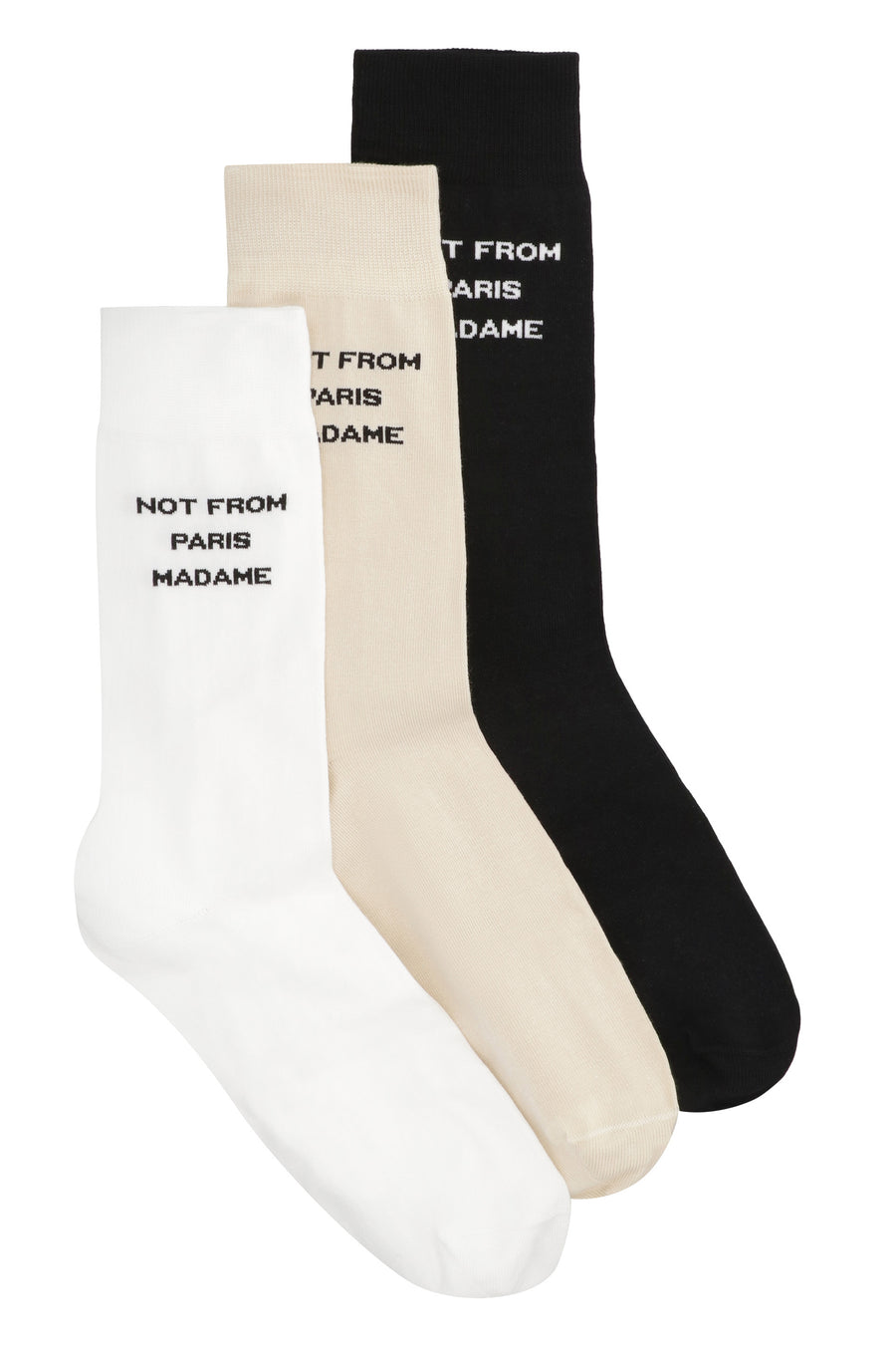 Socks Slogan Set Multicolour Cotton