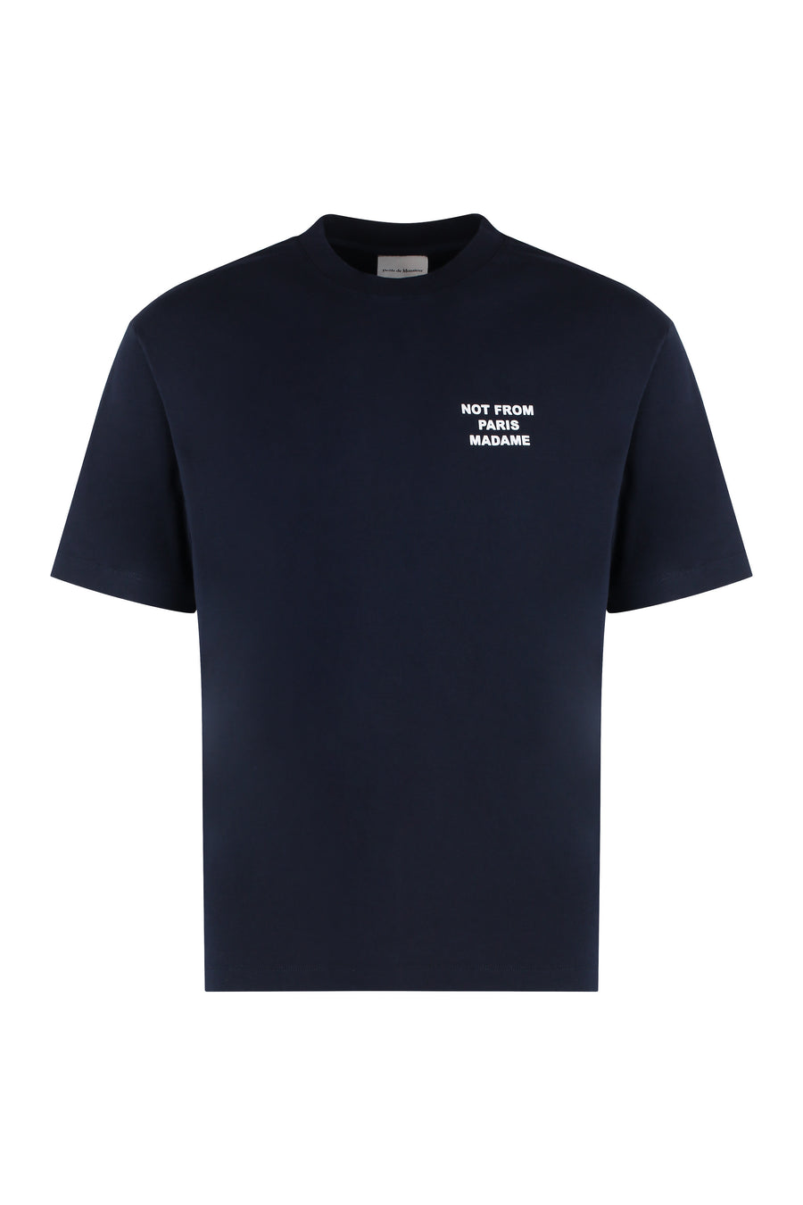 T-Shirt Slogan Cotton Crew-Neck Navy T-shirts