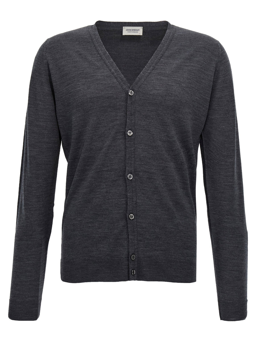 John Smedley Petworth Cardigan — Charcoal