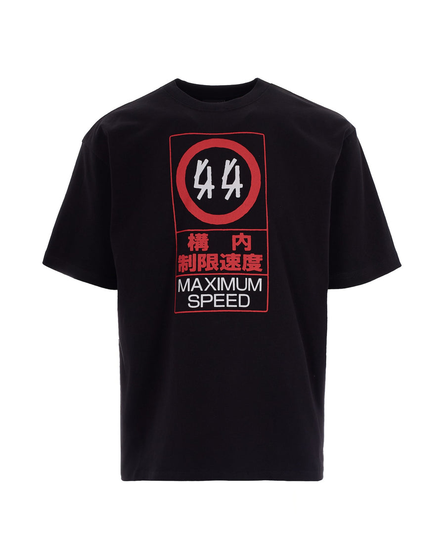 T-Shirt Maximum Speed Black-Warning High Risk Red Black/warning Cotton T-shirts