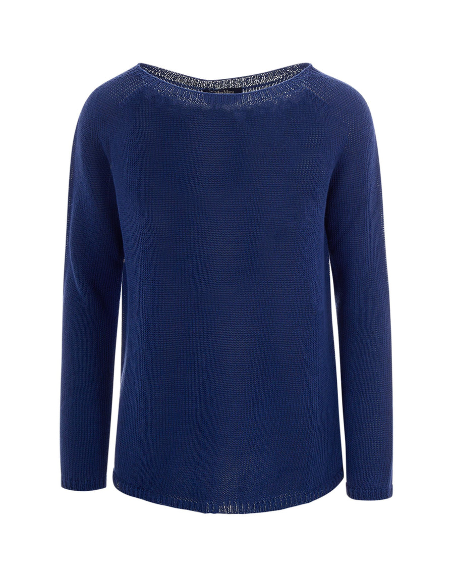 Knit Jumper Maglia Basic Light Blue Linen Jumpers