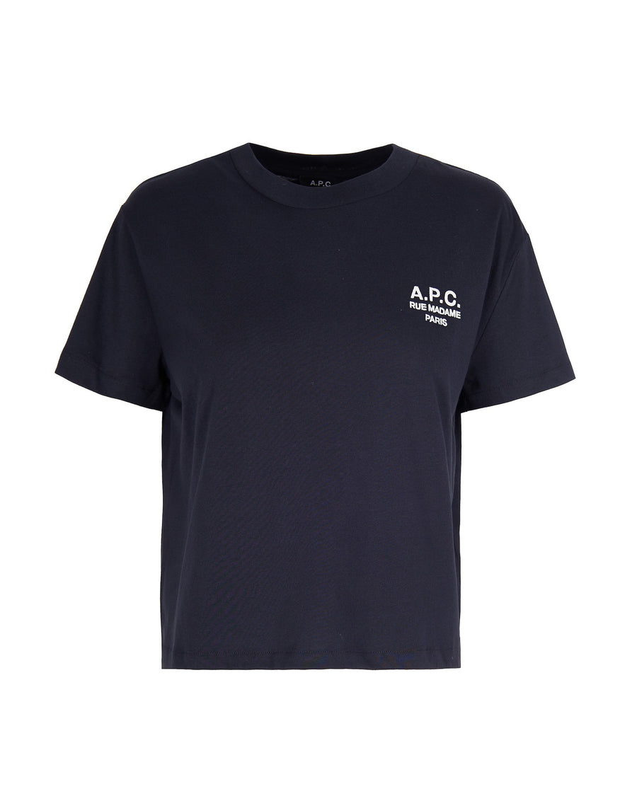 T-Shirt Boxy Rue Madame Dark Navy-Ecru Navy/ecru Organic Cotton T-shirts & Jerseys