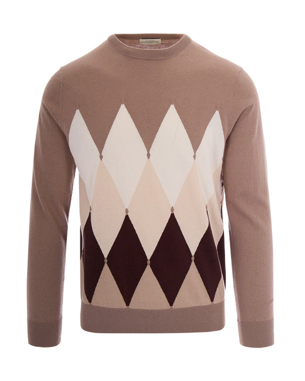 Knit Jumper Rombi Dark Sand Sand/rope/fondant/light Beige Cotton Jumpers