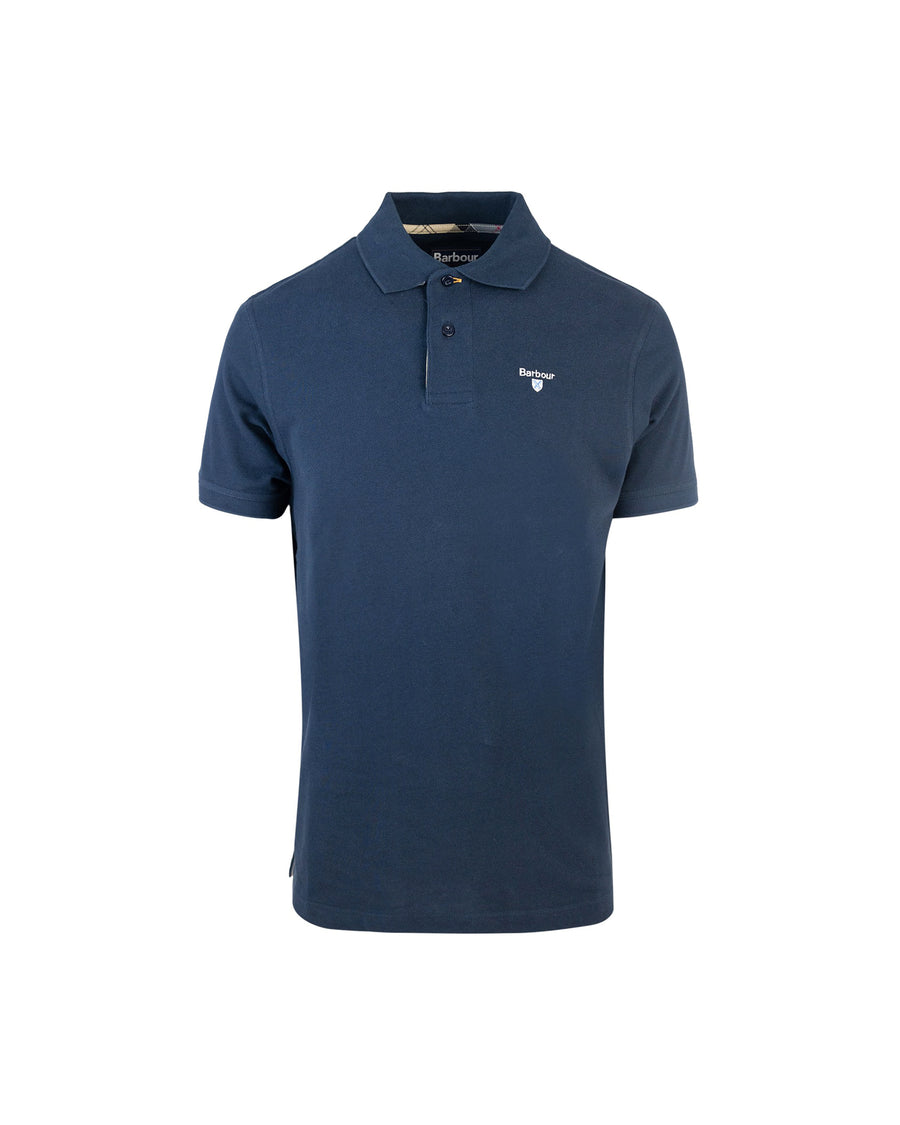 Polo Shirt Piquet Blue Cotton