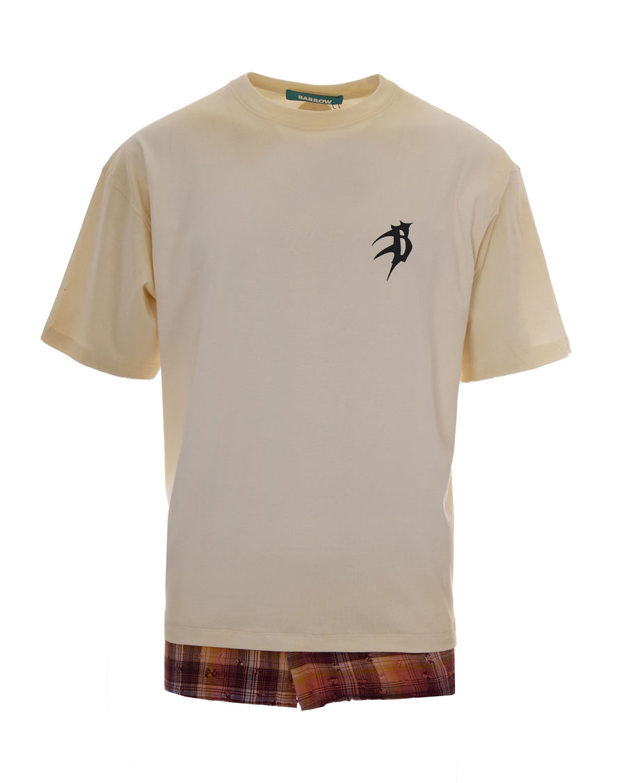 T-Shirt The Sun Cream Cotton; Insert Viscose T-shirts