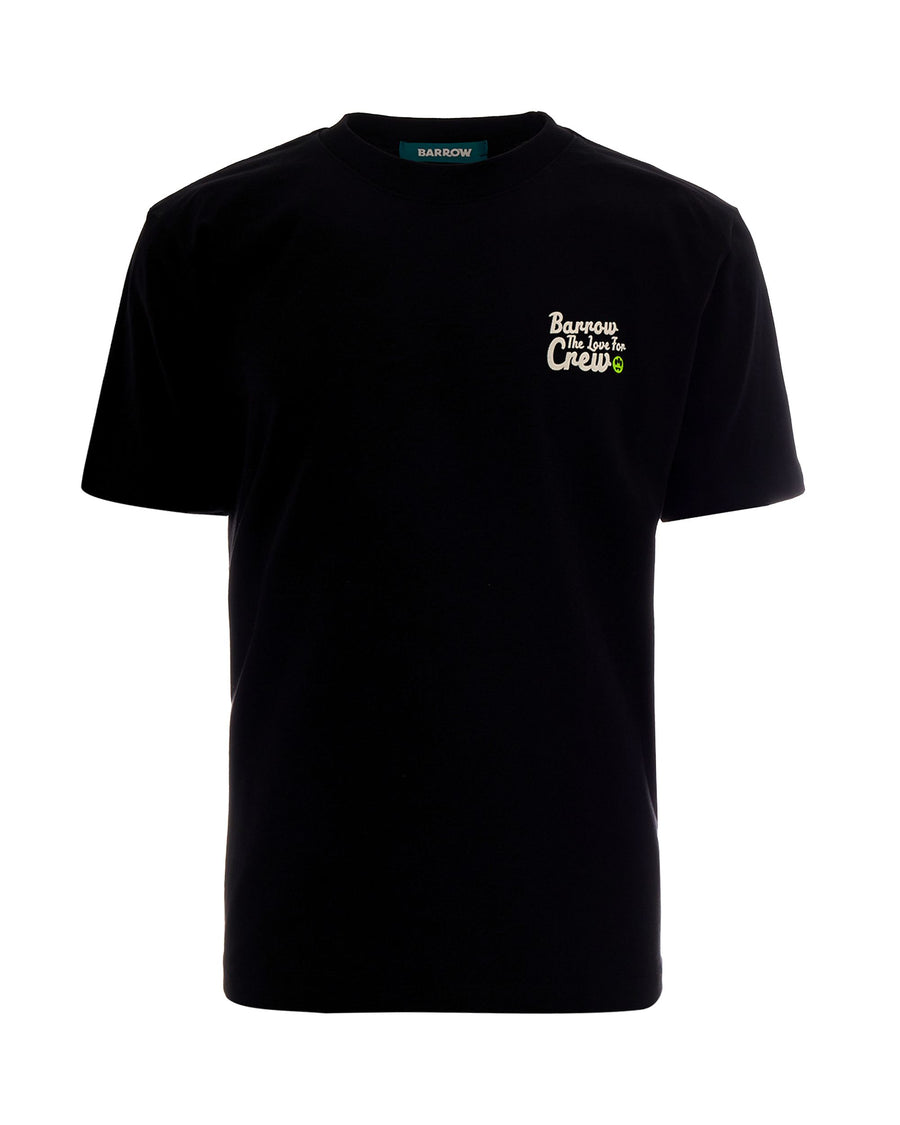 T-Shirt The Love For Crew Black Cotton T-shirts