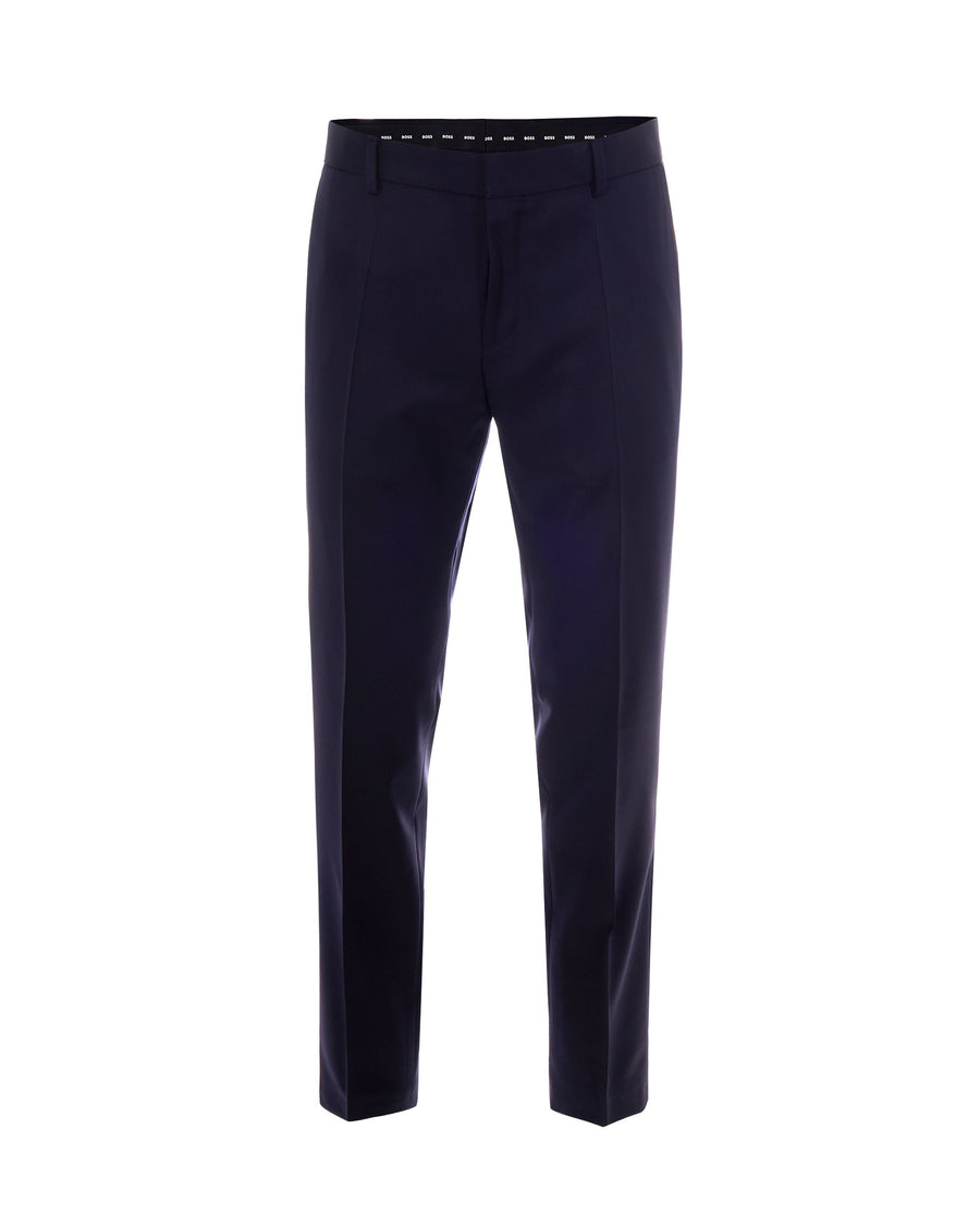 Trousers Slim Dark Blue Virgin Wool
