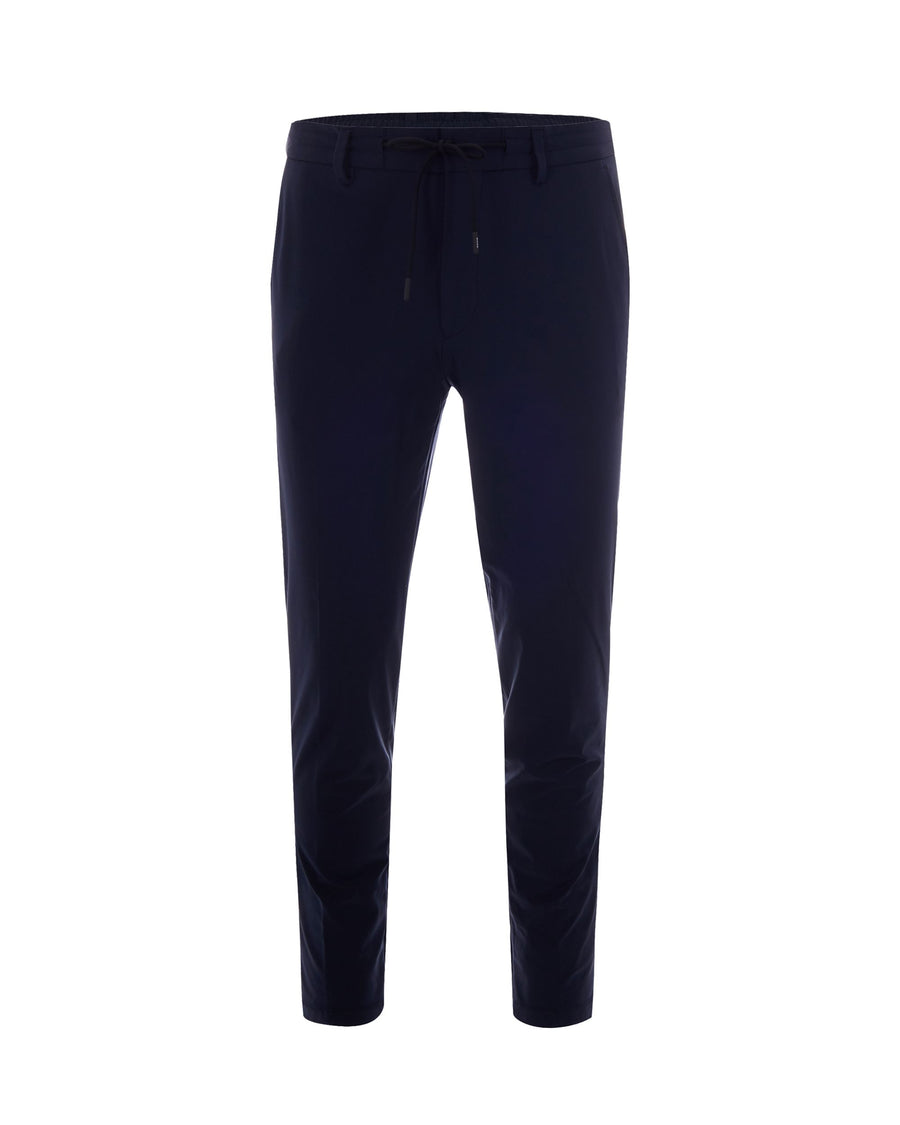 Trousers Slim Drawstring Dark Blue Polyamide