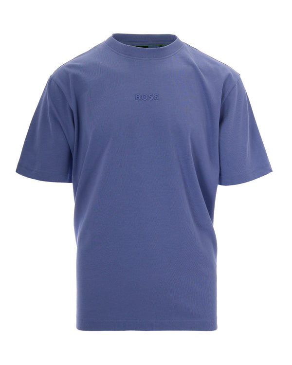 T-Shirt Jersey With Logo Light Pastel Blue Light/pastel Cotton T-shirts