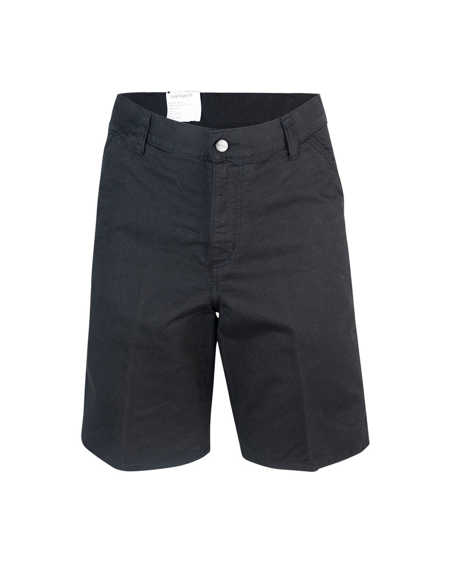 Shorts Single Knee Black Cotton Newcomb Drill Bermuda