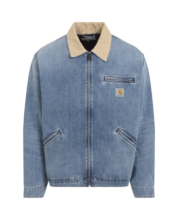 Jacket Og Detroit Blue-Dusty H Brown Blue/dusty Cotton 'camano' Denim