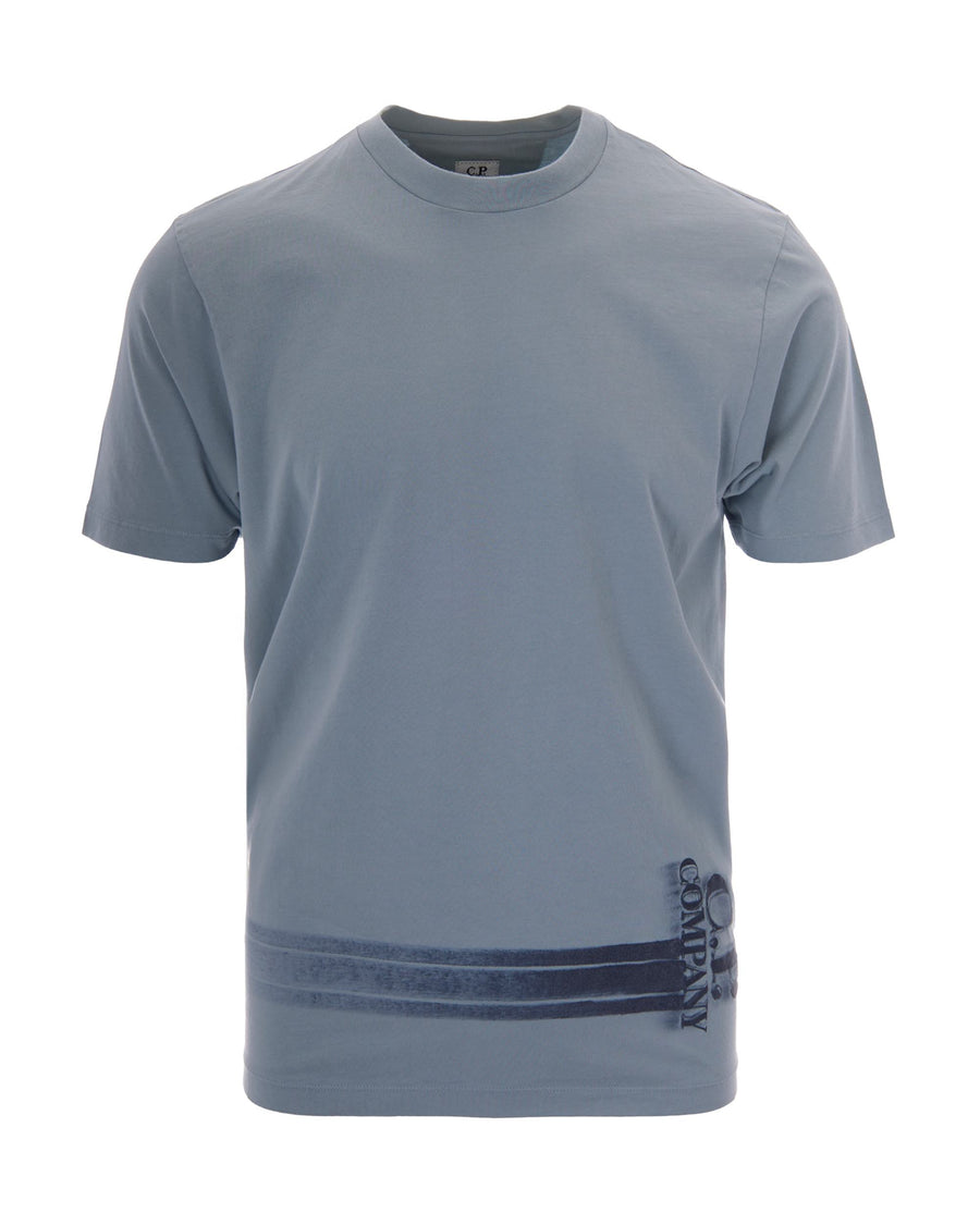 Short-Sleeve T-Shirt Silver Blue Cotton T-shirts