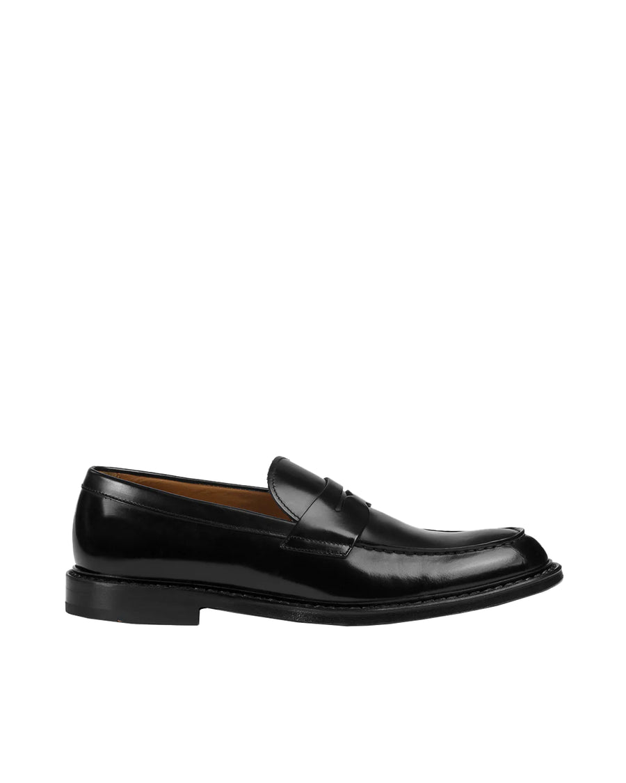 Moccasin Penny Loafer Black Leather Horse Black/f.do