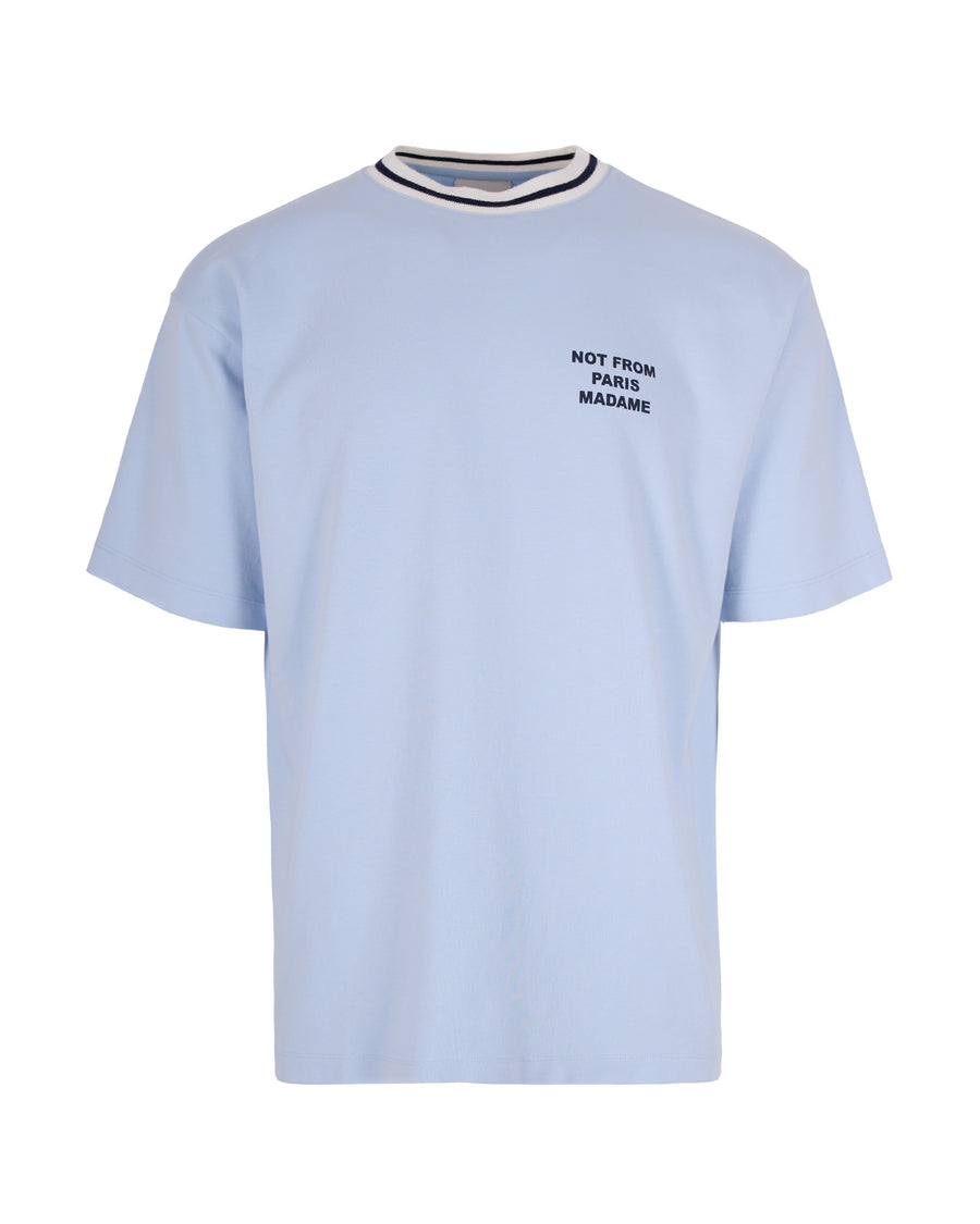 T-Shirt Slogan Sport Light Blue Cotton T-shirts