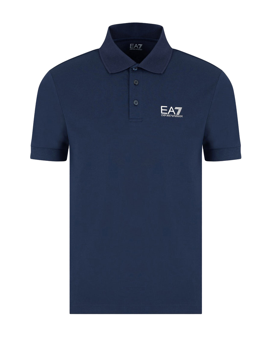 Polo Shirt Core Identity Blue Cotton