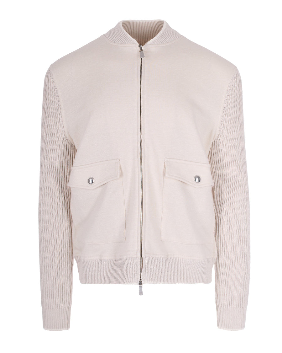 Jacket Cotton-Linen Sand White Cotton Linen