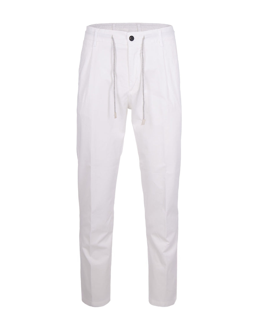 Jogger Trousers White Cotton