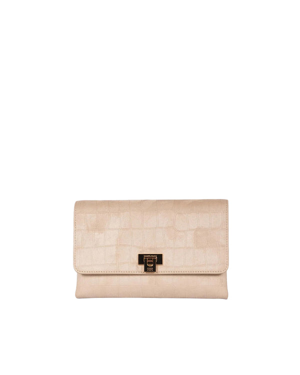 Shoulder Bag Suede Vanilla Polyester