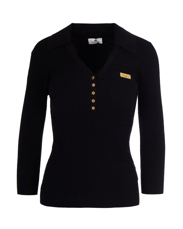 Ribbed Top Black Ly / Pa Se Jumpers