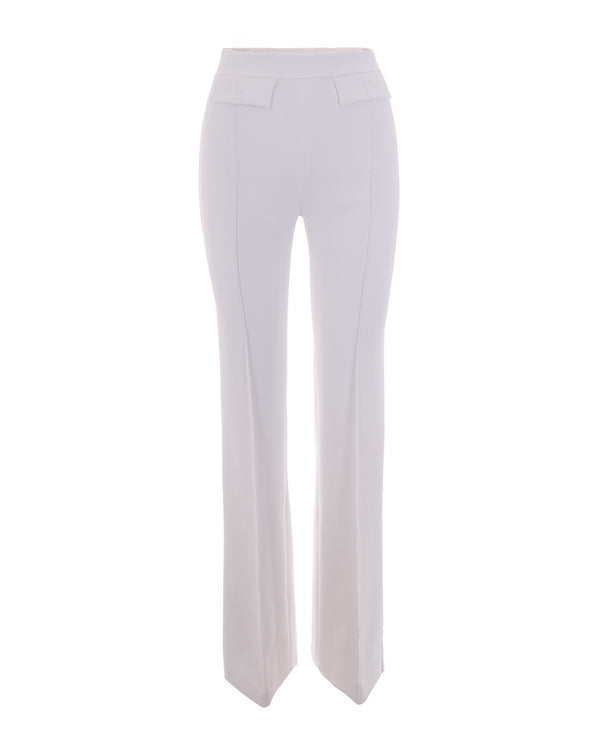 Trousers Ivory Polyester