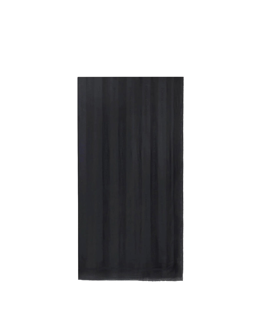 Square Scarf Jacquard Black Viscose
