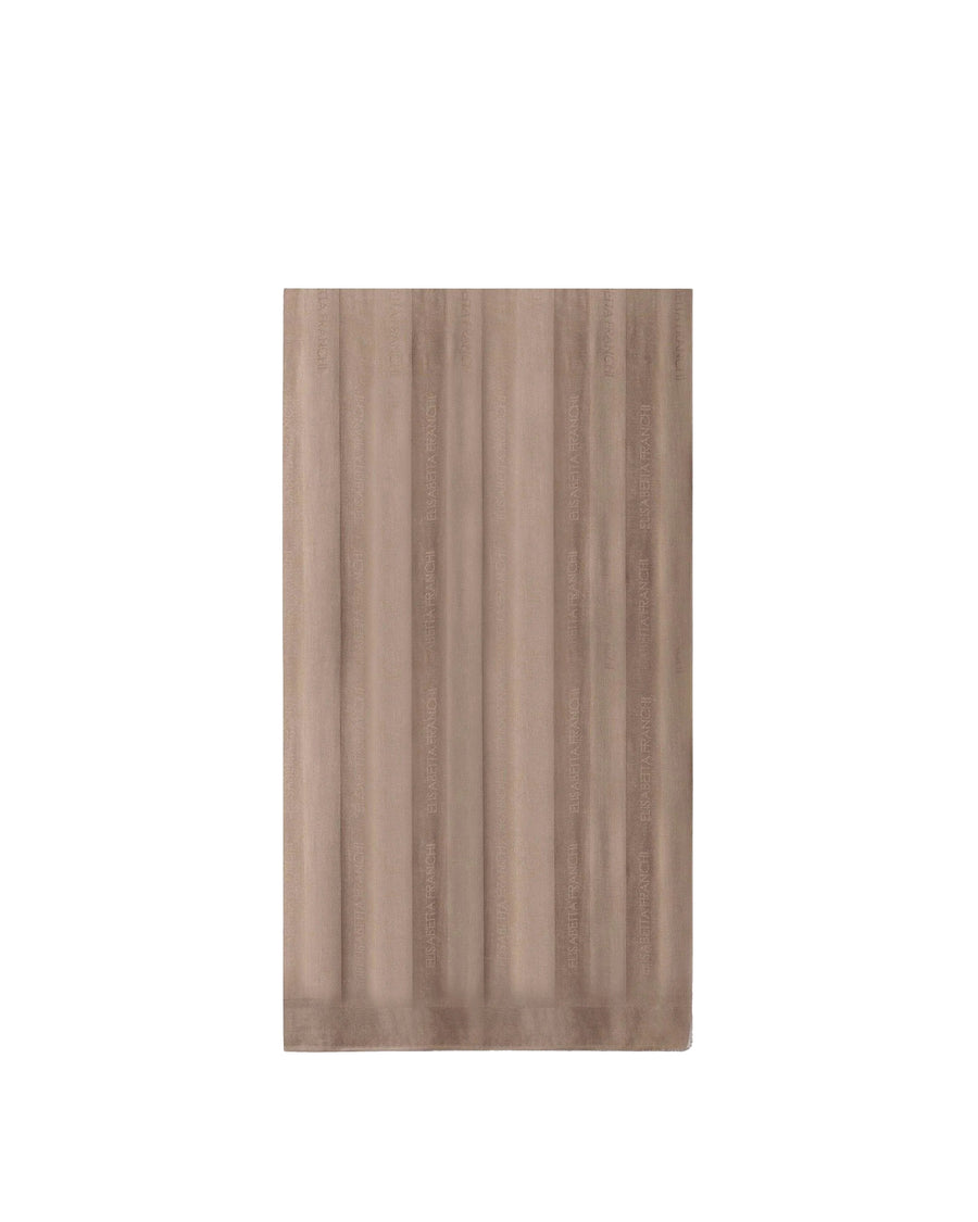 Square Foulard Striped Jacquard Clay Viscose Modal Scarf