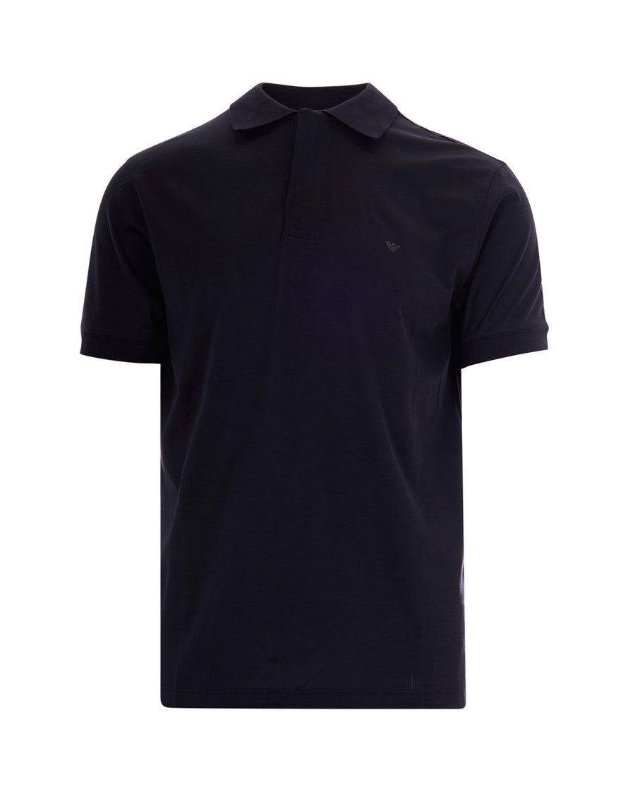 Polo Shirt Travel Essential Blue Navy Fabric: Lyocell