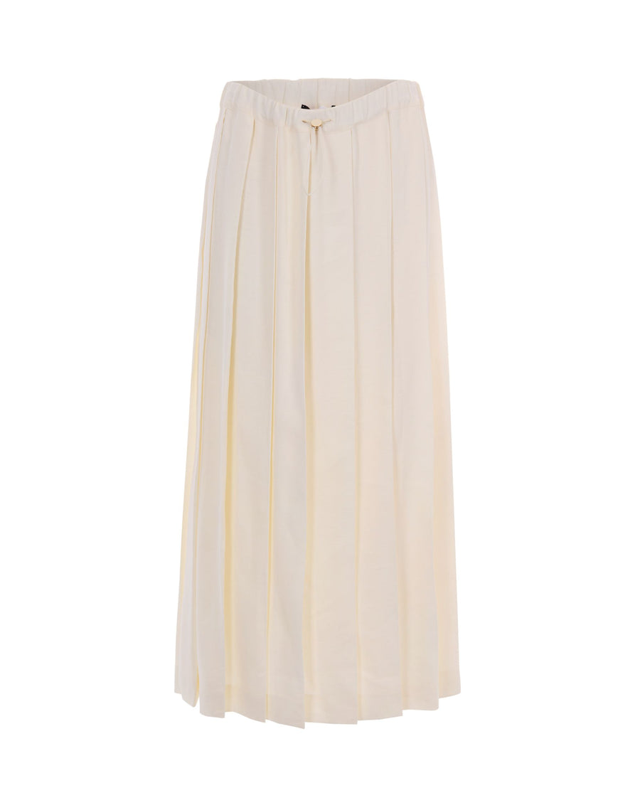 Pleated Skirt Tecno Tailoring Butter Viscose
