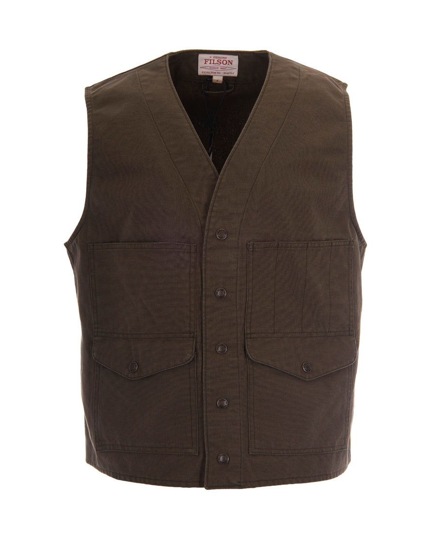 Gilet Dry Tin Otter Green Cotton Waistcoats & Gilets