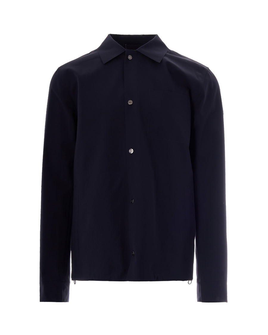 Shirt Jacket Camicia Nastrata Blue-Grey Blue/grey Polyamide