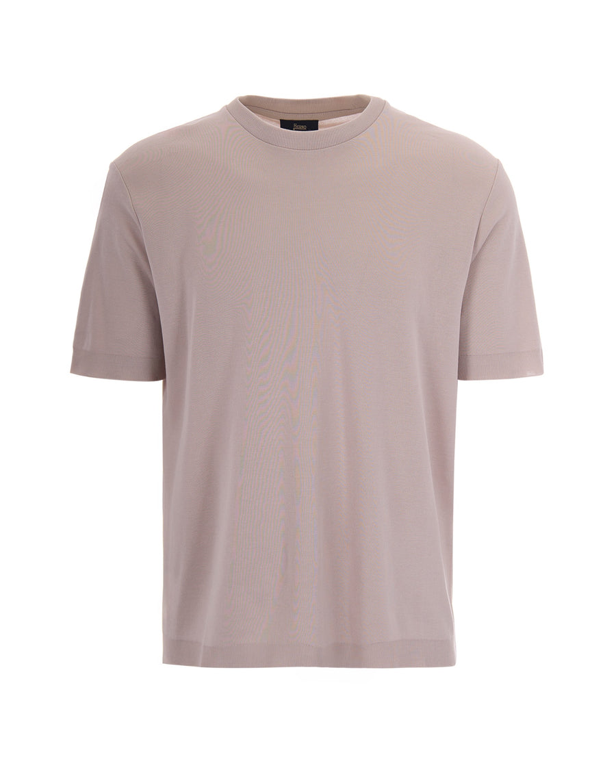 T-Shirt Knit Effect Pearl Grey T-shirts