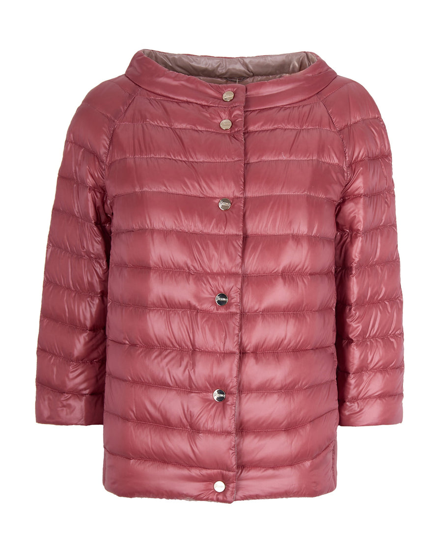 Reversible Cape Dark Pink-Light Pink Pink/light Puffer Jackets